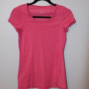 Zella Pink Short Sleeve Workout Top